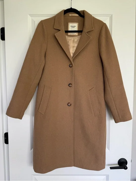 Abercrombie & Fitch The A&F Dad Coat in Camel size M - Picture 7 of 11